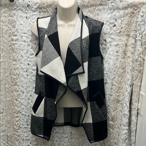 Black and White Checkered Vest
